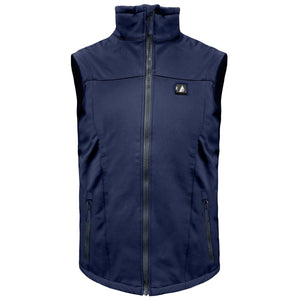ActionHeat navy blue sleeveless heated vest with front zipper and side pockets