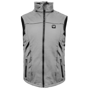 ActionHeat grey sleeveless heated vest with front zipper and side pockets