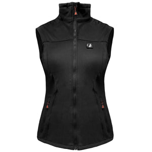 ActionHeat black sleeveless heated vest with front zipper and ActionHeat logo
