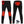 ActionHeat black heated pants showing heating element locations and dimensions with battery pack and charging cable