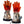 Camo pattern heated gloves with battery pack and glowing red heating elements
