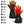 Pair of black heated gloves with feature list including full hand heating and waterproof membrane