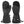 ActionHeat black battery heated mittens showing palm and back view with battery compartment