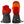 ActionHeat red and black battery heated mittens with visible heating element graphic