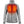 Grey heathered fleece jacket with glowing orange heating elements on the chest