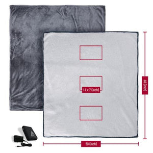 ActionHeat heated blanket with dimensions of 50 by 60 inches and power bank