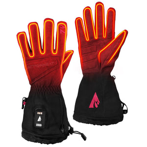 ActionHeat battery powered heated gloves with red heating elements visible on fingers and back of hand