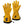 ActionHeat yellow leather heated gloves with battery power indicator