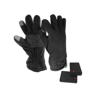 ActionHeat black fleece gloves with battery packs