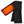 Black heated scarf with visible internal heating element glowing orange