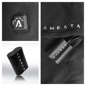 Aheata heated apparel power button and battery pack