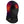 Black heated balaclava with red and orange gradient graphic and power button