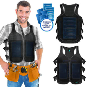 AlphaCool cooling vest with two sets of ice inserts