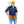 Construction worker wearing an AlphaCool blue cooling vest over a plaid shirt and tool belt