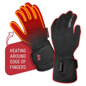 Gerbing heated gloves showing heating elements around the finger edges