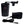 Black battery pack with charging cable and wall adapter