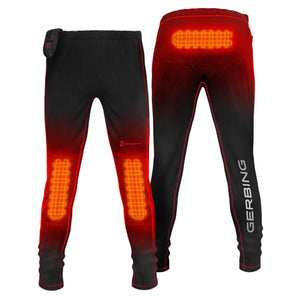 Gerbing heated base layer pants showing internal heating elements on thighs and lower back