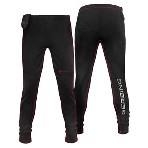 Gerbing black heated base layer pants with red stitching details