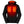 Gerbing black hooded jacket with glowing orange internal heating elements on chest and hood