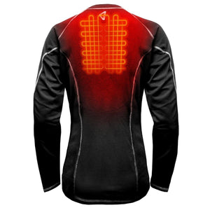 Back view of Gerbing heated base layer shirt showing internal heating elements