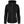 Black hooded fleece jacket with full zip and chest pocket