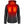 Black and red heated hoodie with visible glowing orange heating elements on chest and neck