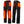Gerbing heated motorcycle pants showing front and back views with highlighted heating zones