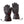 Pair of black Gerbing heated leather gloves with power cables