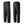 Front and back view of black Gerbing waterproof overpants with elastic waistband
