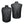 Front and back view of a black Gerbing heated vest with a high collar and front zipper