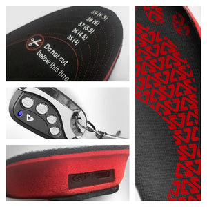 Gerbing heated insole with size guide remote control and charging port