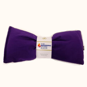 Purple Herbal Packs healing comfort wrap with The Warming Store branding