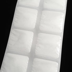 Oro Sports white square adhesive patches on a backing sheet