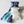 Blue paisley fabric neck wrap with a removable white gel ice pack