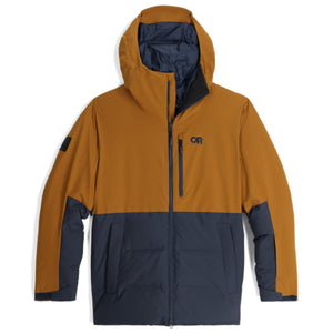 Outdoor Research hooded jacket in brown and navy blue