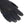 Black winter glove with leather palm and finger reinforcements