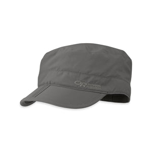 Grey Outdoor Research cadet cap with flat brim