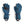 Outdoor Research blue heated gloves with black palm grip and zippered battery pocket