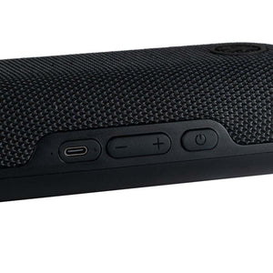 Outdoor Tech speaker control panel with power volume and charging port