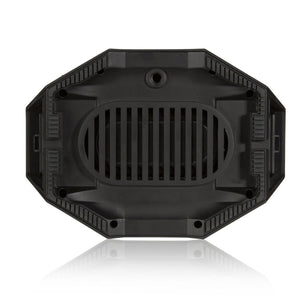 Outdoor Tech black speaker back panel with central grille and mounting screw holes