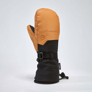 Gordini tan and black insulated winter mitten with wrist strap