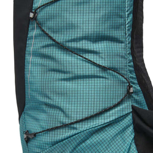 Black Diamond backpack teal grid fabric with black compression cord