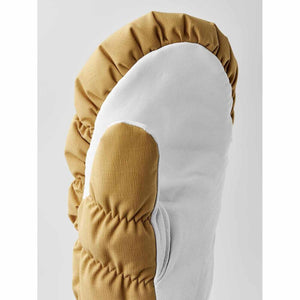 Hestra tan and white leather mitten