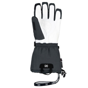 Mobile Warming black and white insulated winter glove with wrist strap