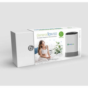 HealthyLine Generation-50 portable negative ion generator product packaging box