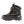 Black and brown insulated winter boot with lace up closure and rubber sole