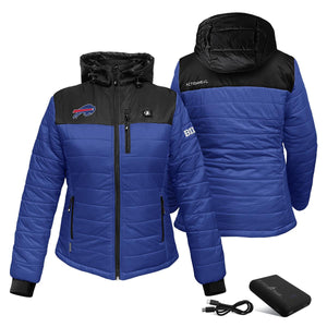 ActionHeat Buffalo Bills 5V Women's Colorblock Puffer Battery Heated Jacket
