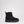 Pajar black quilted ankle boot with a thick platform sole and front zipper