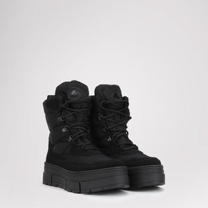 Pajar black lace up winter boots with thick platform soles