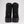 Rear view of black Pajar winter boots with quilted shafts and branded heel tabs